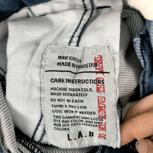 Men's Slim Straight jogger style Jeans - medium wash Blue, distressed. Unisex - Picture 11 of 11